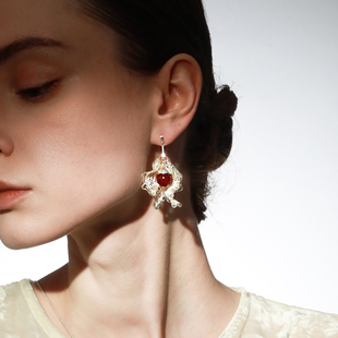 【新年新款】ATRIAL SENSING优雅轻奢相思红豆耳坠耳环高级耳饰女