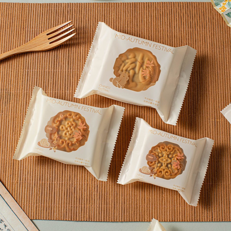 月饼包装袋机封袋不带托50g75克底托100克冰皮蛋黄酥2025新款中秋