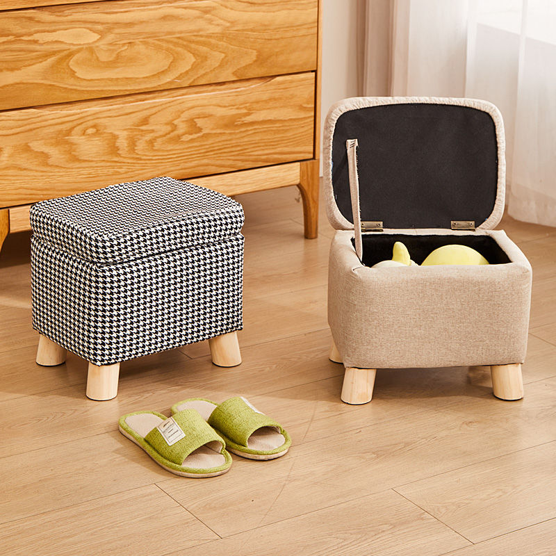 收纳小凳子家用矮凳入户换鞋凳客厅沙发脚踏卧室储物凳茶几凳坐凳
