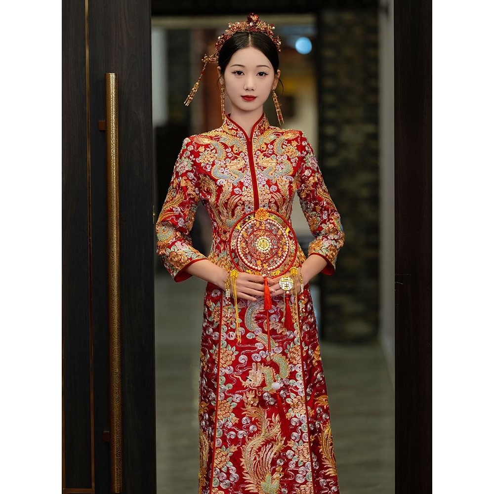 龙凤褂新娘秀禾服高级褂皇2025新款结婚婚礼礼服中式婚纱敬酒服女