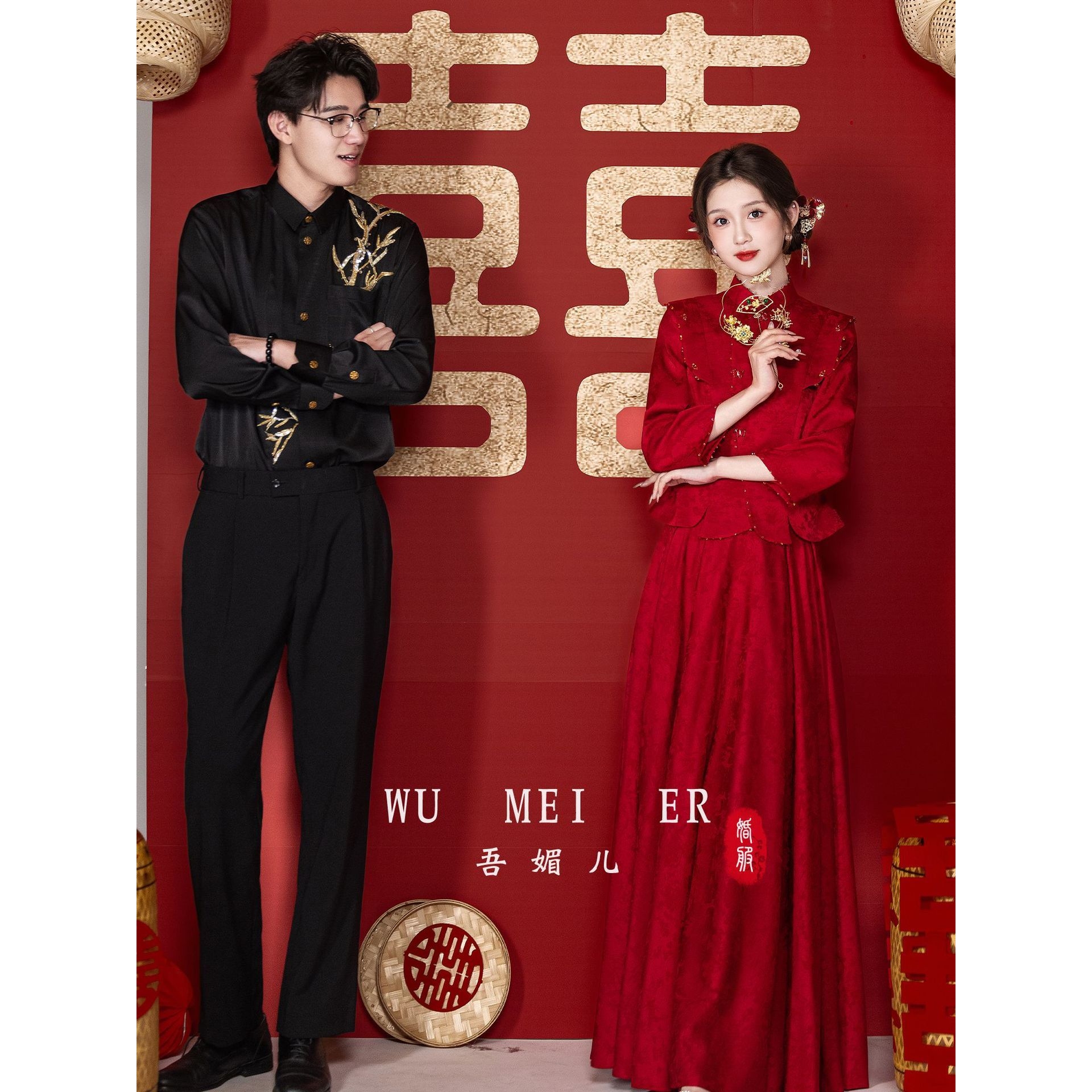 新中式新娘敬酒服2025新款套装结婚出阁服红色订婚礼服连衣裙便装