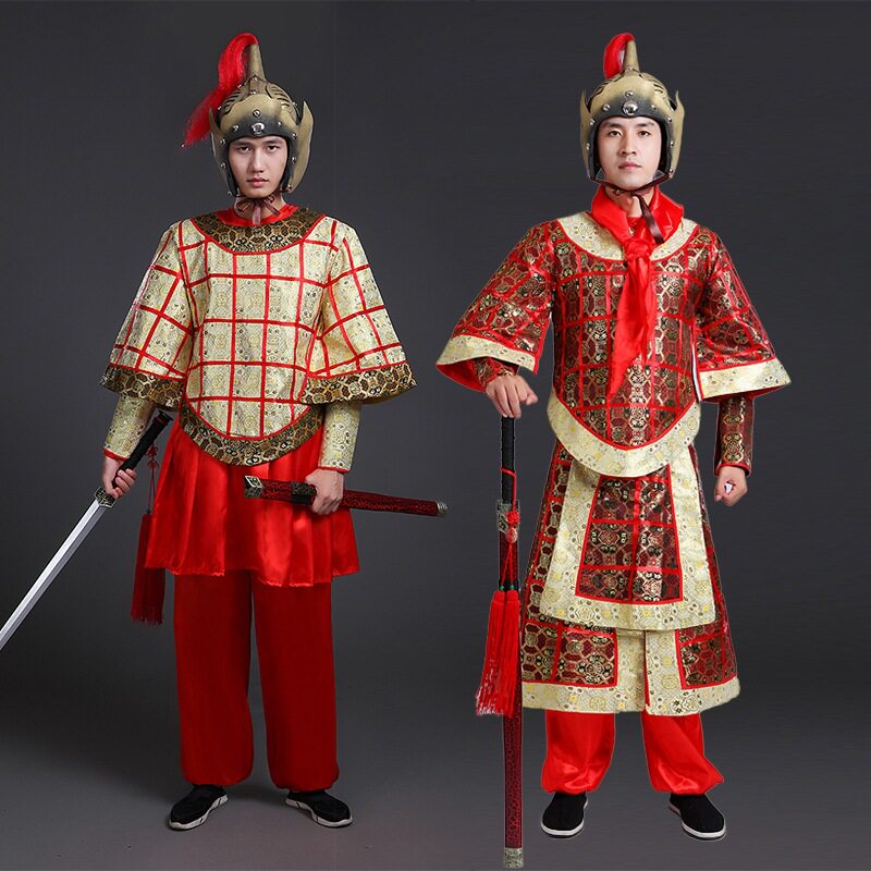 影视戏剧服装盔甲三国将军铠甲古装盔甲汉服士兵cosplay服装 - 实物图