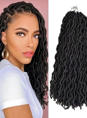 外贸跨境非洲巴西吉普赛钩针发假发18寸24根脏辫curly Faux locs