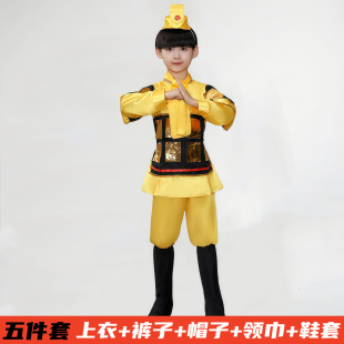 儿童岳飞演出服士兵服装岳飞将军盔甲服装披风满江红朗诵演出服