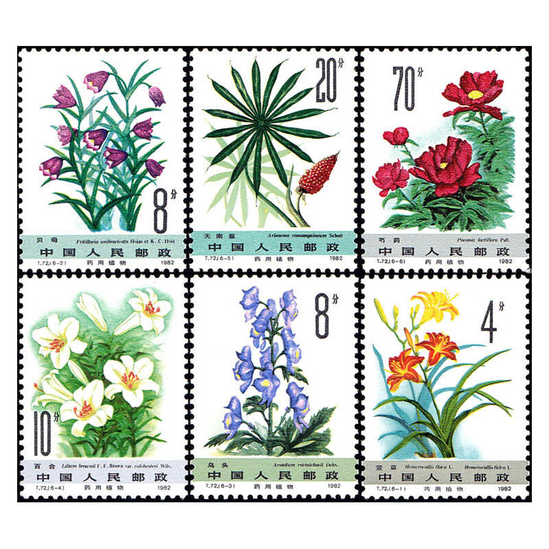 t72药用植物(第二组)邮票/小型张