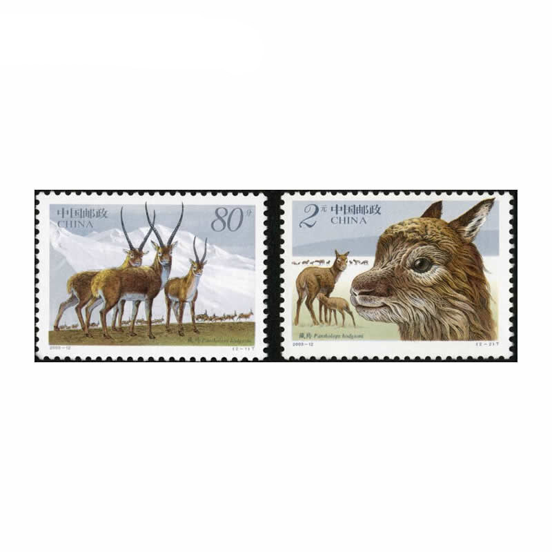 2003-12藏羚羊特种邮票 野生动物 大版票 小版票