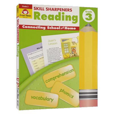 Evan-Moor Skill Sharpeners Reading Grade 3 技能铅笔刀阅读系列练习册 三年级 英文原版教辅 evanmoor