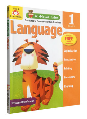 英文原版 Evan-Moor At Home Tutor Language Grade 1 家中导师系列 英语阅读 一年级 英文原版教辅 evanmoor