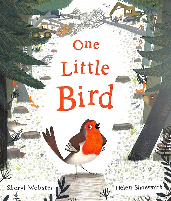 进口英文原版 one little bird 一只小鸟 儿童英语启蒙认知阅读绘本