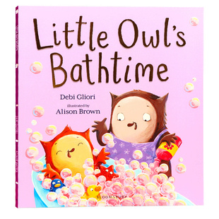 Bathtime 小猫头鹰 洗澡时间 Owl Gliori Debi 大开 现货 儿童英语启蒙睡前故事书 进口英文原版 Little 亲子共读图画书平装