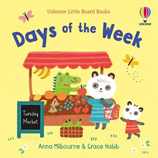 Week Board Books 儿童英语启蒙绘本故事书 Usborne出版 日子 进口英文原版 The 小纸板书系列 Little Days 一周