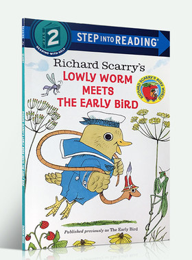 Lowly worm meets the early bird 卑微的虫遇见早起的鸟 Step into Reading兰登分级读物进阶2级 进口英文原版 儿童英语阅读绘本