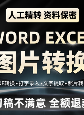 pdf转换word扫描件照片图片表格excel人工提取文字文档可编辑格式