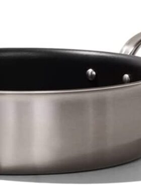 美国代购Made In Non Stick Saute Pan 不粘不锈钢煎炒锅5层复合