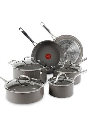 美国代购T-fal Ceramic Excellence Nonstick Cookware Set不粘锅