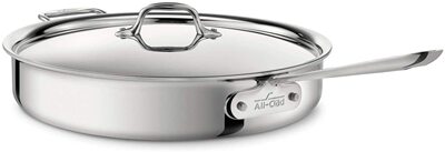 美国代购All-Clad D3 Sauté Pan 3层复合不锈钢煎炒锅多功能锅