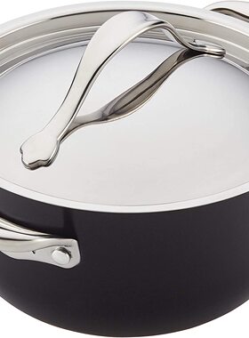 美国代购Anolon Nouvelle 铜芯硬质氧化铝不粘锅荷兰锅汤锅3.6升