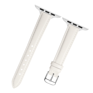 适用iwatchs8表带真皮s9白色s7苹果s6手表s5s4s3女生手表带细款applewatchs8高级感女款秋冬iphonewatchse2