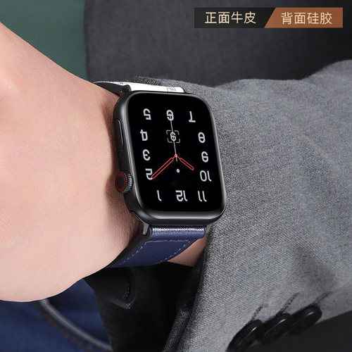 applewatch爱马仕真皮硅胶底s7/8