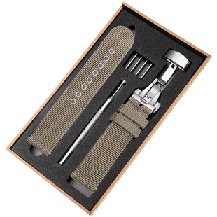 尼龙帆布手表带男适用华为watch4 Pro手表GT2/GT3表带WATCH3PRO荣耀Magic2智能木星棕/蔚蓝地球/火星钛新款