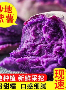 紫薯新鲜番薯地瓜农家蜜薯9斤板栗香红沙地薯糖心山芋蔬菜10包邮5