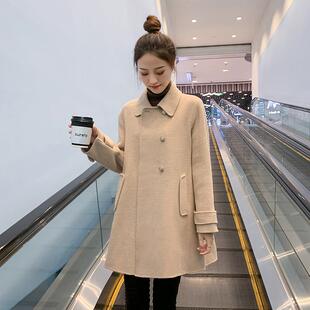 韩版高端双面羊绒大衣女中长款2025春秋新款时尚宽松羊毛呢子外套