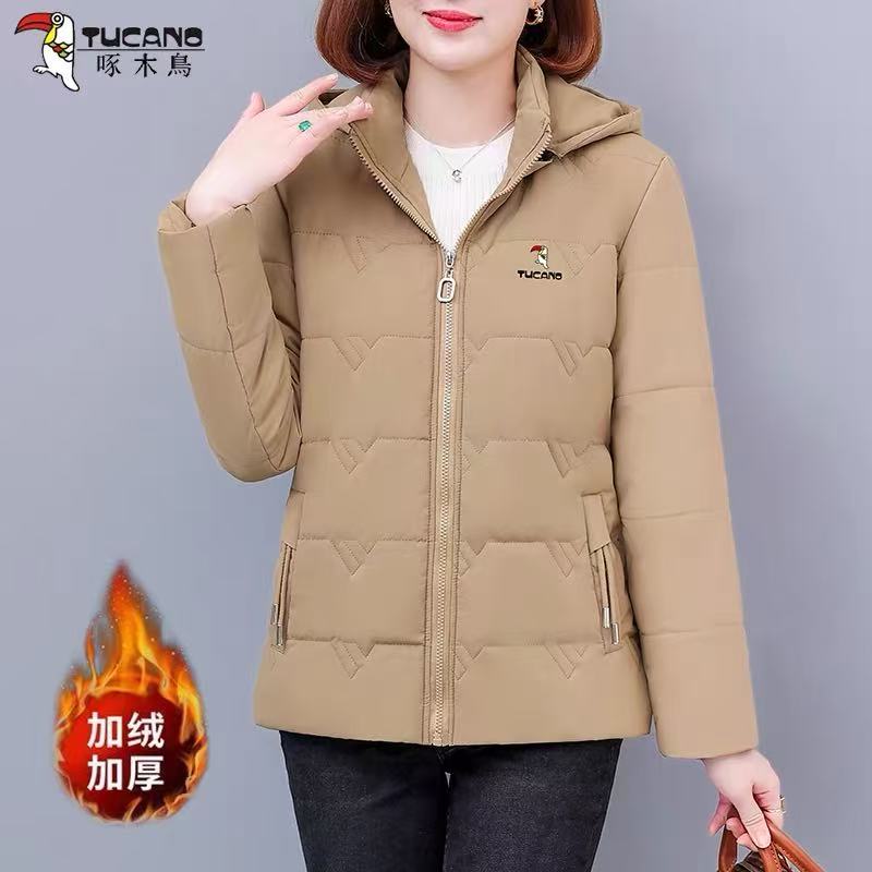 啄木鸟加绒加厚短款棉衣