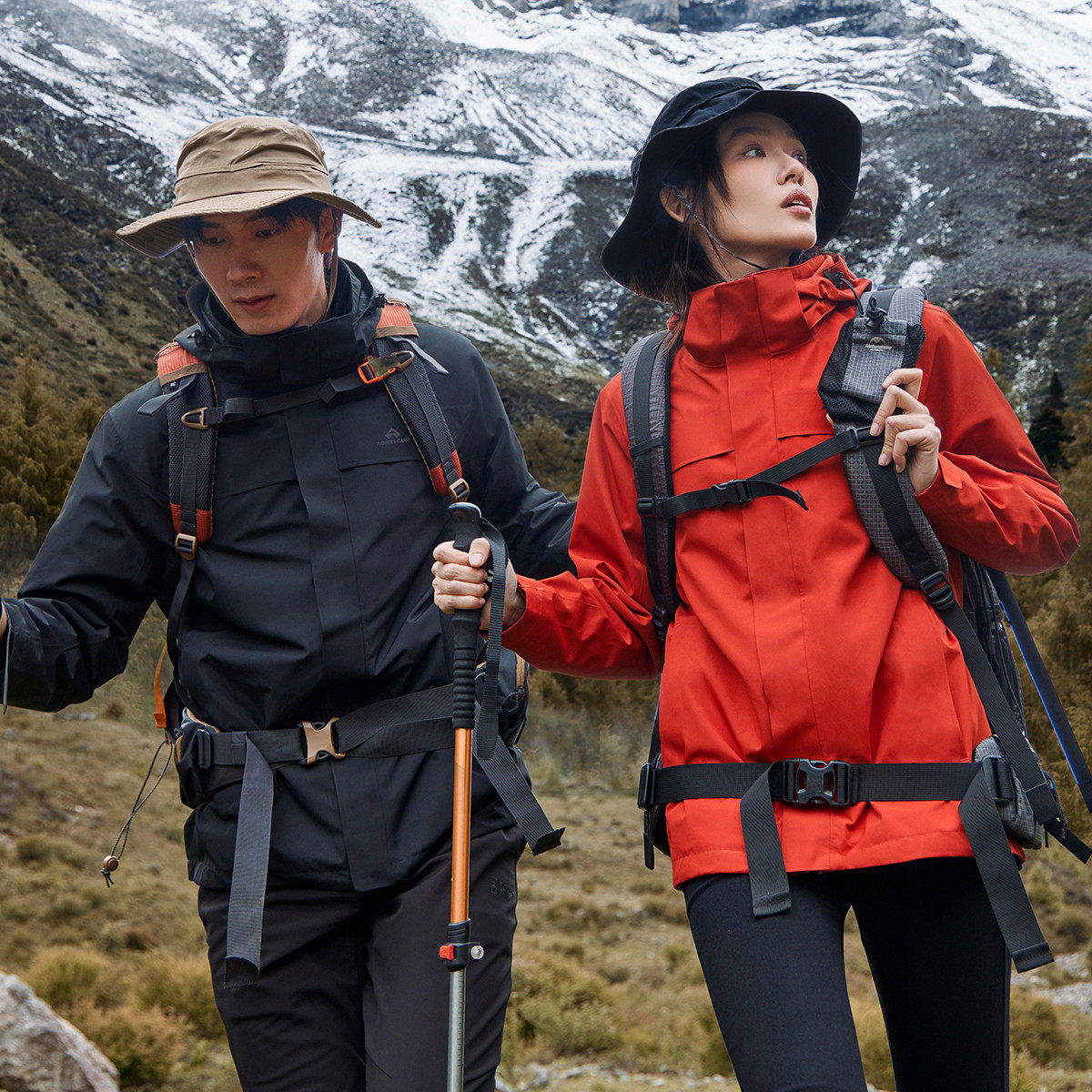 【朱雀冲锋衣】拓路者户外抓绒衣内胆登山服三合一防风防水外套女