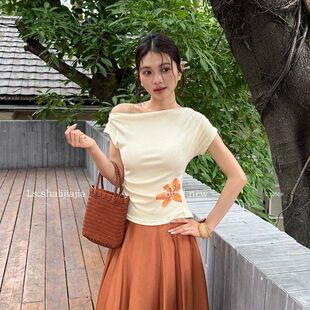 SummerLan美洋夏季上衣简约t恤小衫百搭印花短袖日常618特惠