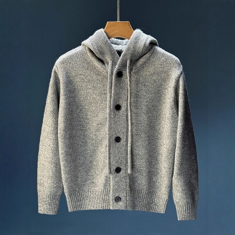 短反超2025秋冬宽松好看针织连帽