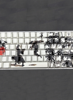 林中对决键帽原厂PBT材质五面热升华侧刻透光fire68键帽wooting60