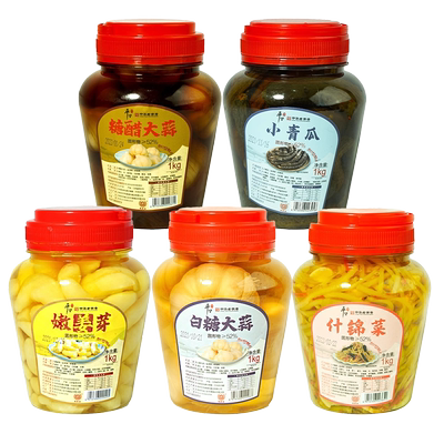 平望下饭菜1kg瓶装腌菜什锦菜白糖醋大蒜小青瓜嫩姜芽开胃菜咸菜