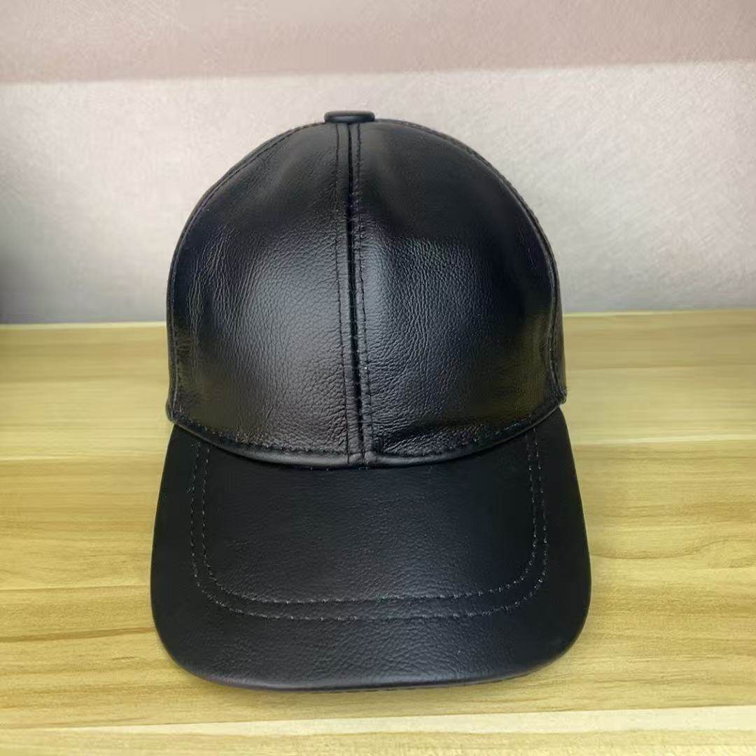 2025男新款秋冬牛皮防风防寒青中老年帽子护耳棒球帽鸭舌棉帽子