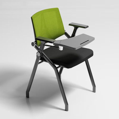 折叠培训椅多功能可移动会议办公椅教育机构学习椅子带写字板滑轮