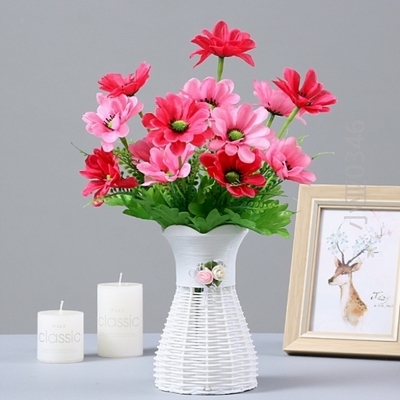 访真花客厅摆件摆在房间的花装饰美观新款小清新餐桌花书桌装饰品