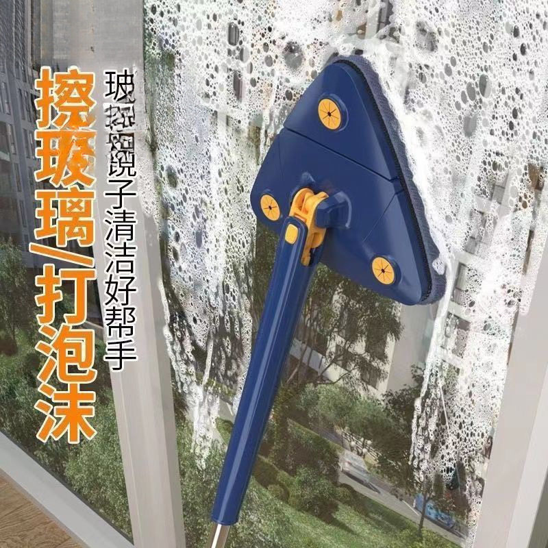 免手洗拖把墙面度擦玻璃懒人旋转手拧三角大号仿家用功能拖把包邮