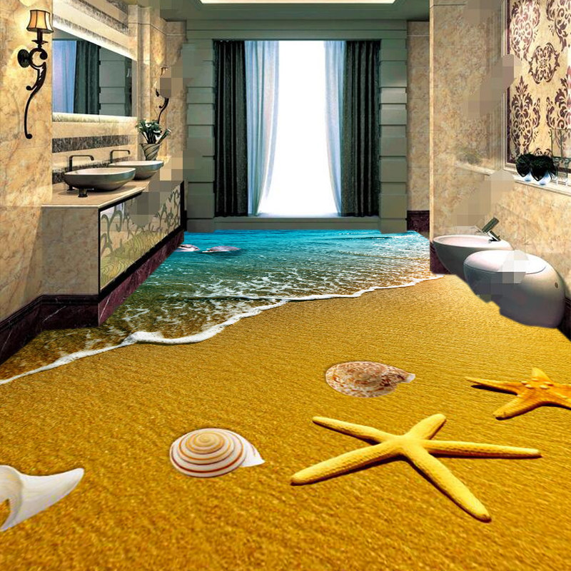 地面贴纸海洋地贴墙贴防水耐磨3d立体装饰贴画遮丑地板贴主题定