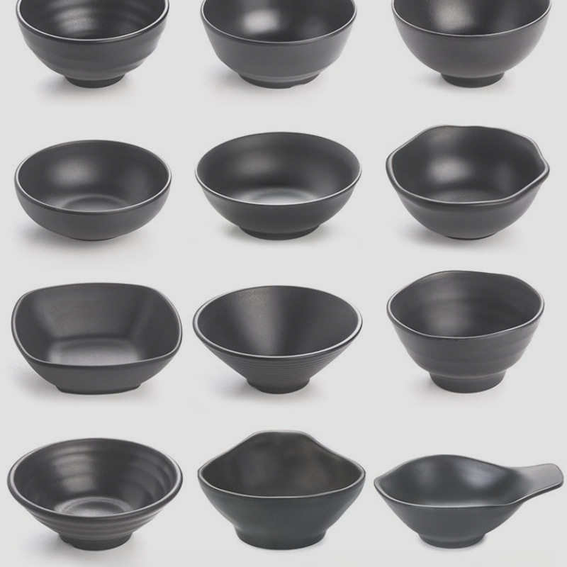 密胺碗商用火锅黑色小碗调料碗汤碗面碗餐厅餐具饭店专用碗筷塘祥