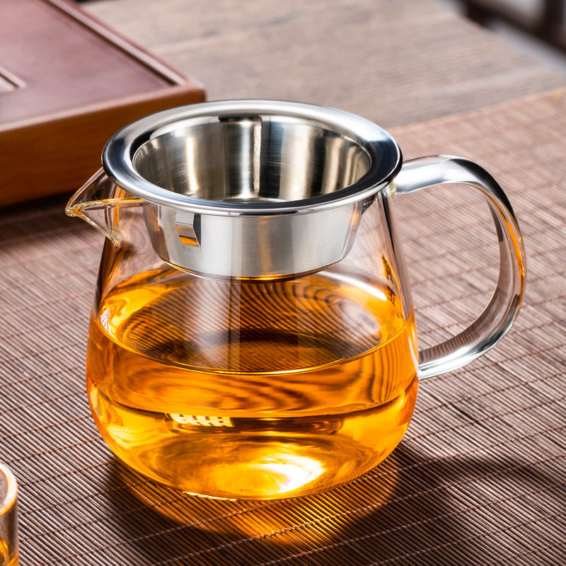 耐热玻璃公道杯分茶器茶漏一体茶海过滤公杯功夫茶具加厚套装