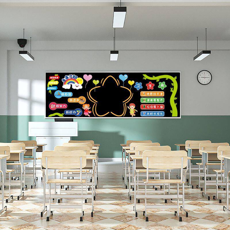 黑板报装饰墙贴通用小学教室布置环创主题画幼儿园班级文化墙装扮