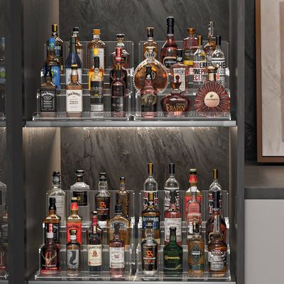 高级感阶梯式小酒架酒柜迷你洋酒展示架小酒瓶朗姆酒收藏架分层架