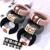 毛巾圈皮套女头绳扎高马尾发圈韩版 无缝橡皮筋简约加粗高弹力发绳