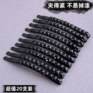 黑色简约发夹顶夹刘海一字夹头发夹子侧边大发卡成年少女前额边夹