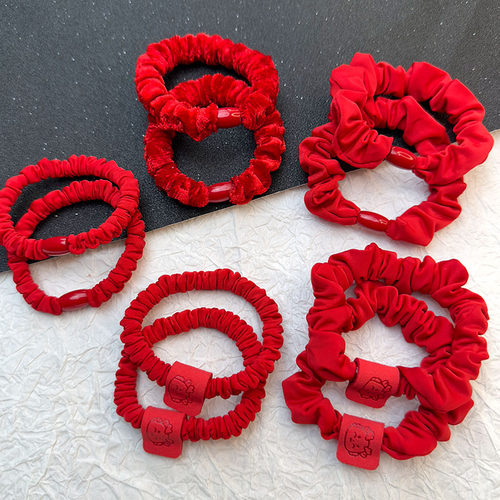红色头绳喜庆扎头发发绳