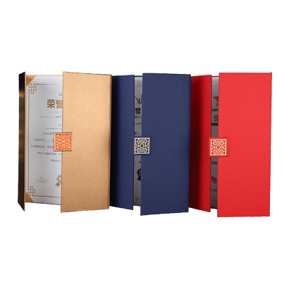 光面定制颁奖欧式三折荣誉证书