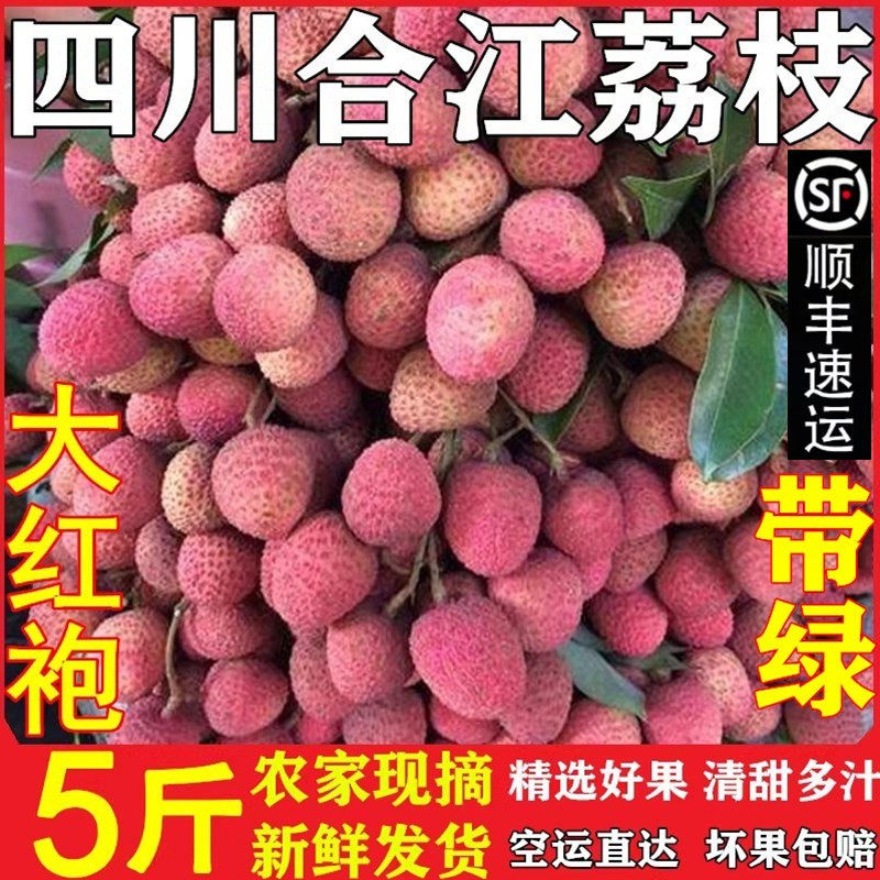 荔枝大红袍合江新鲜荔枝清甜多汁