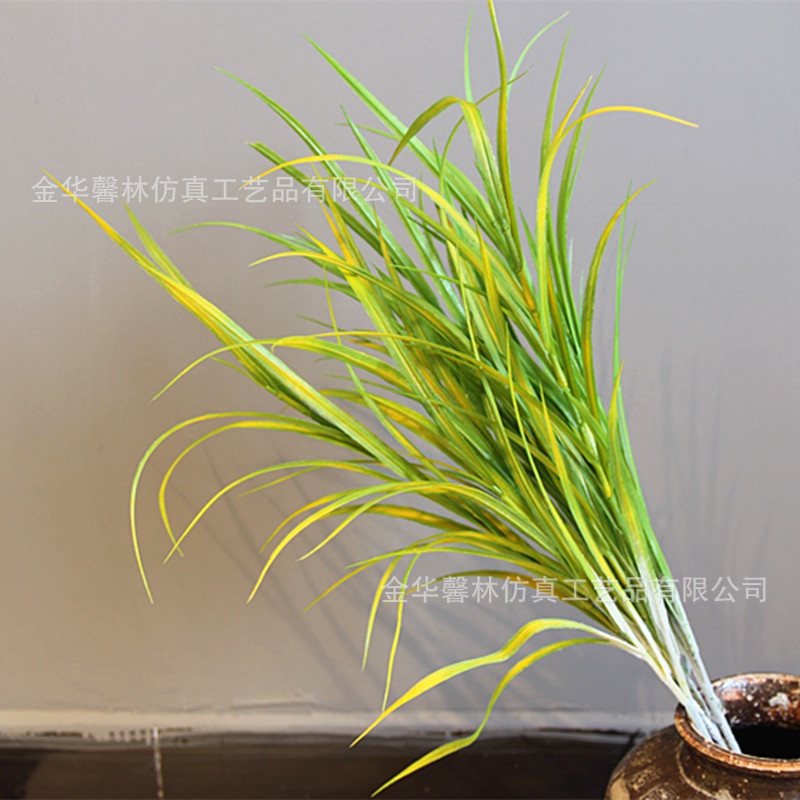 精品杂草植物墙配材仿真高枝青草展厅装饰芦苇草长青草