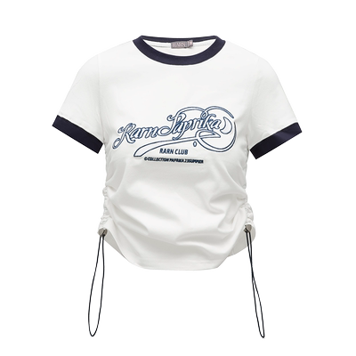 呼呼短袖辣妹rarn抽绳