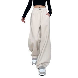 RARN美式香蕉裤女2025秋装宽松弯刀卫裤休闲阔腿裤运动爵士舞裤子