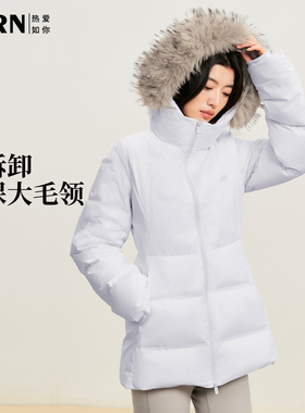 【达播链接 仅退换】RARN热爱如你三防lu系毛领收腰羽绒服